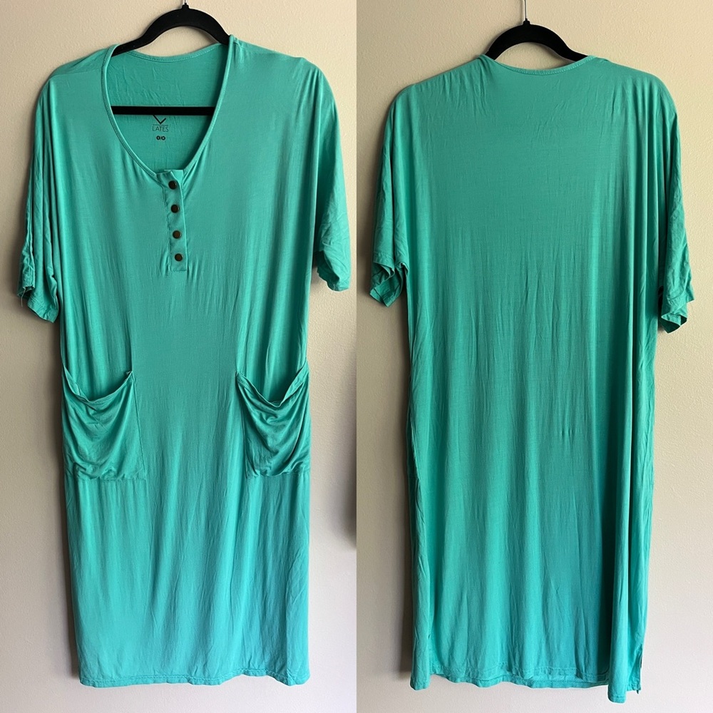 Lates by Kate night gown mint green/aqua color